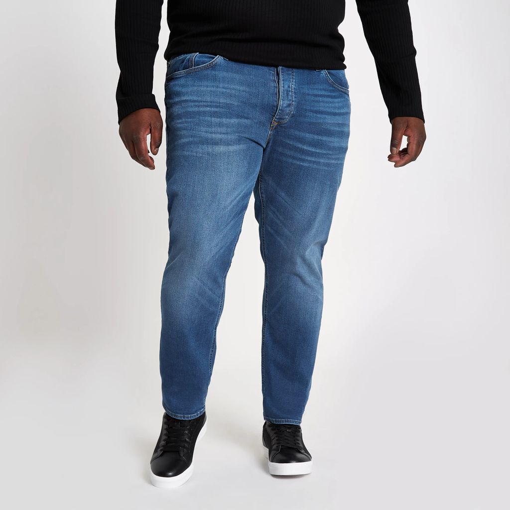 Mens River Island Big & Tall Blue slim fit jeans