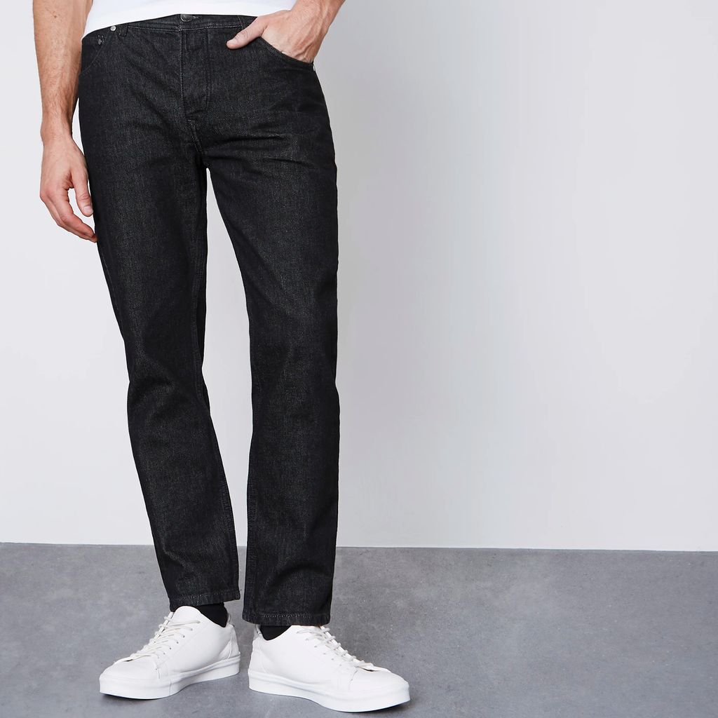 Mens River Island Black Jimmy tapered jeans