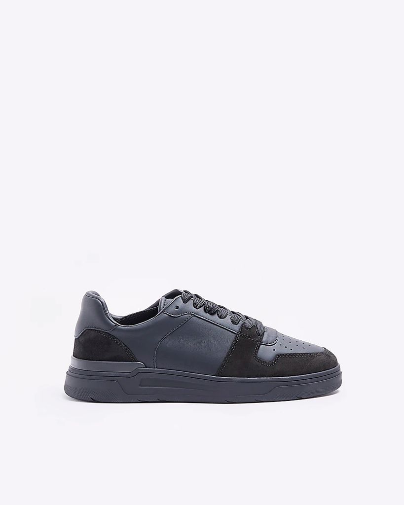 Mens River Island Black Low Top Trainers