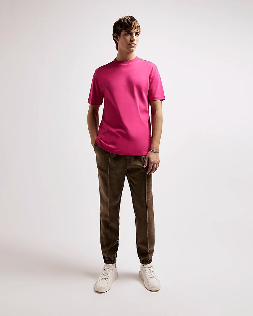 Mens River Island Pink Ri Studio Slim Fit T-Shirt