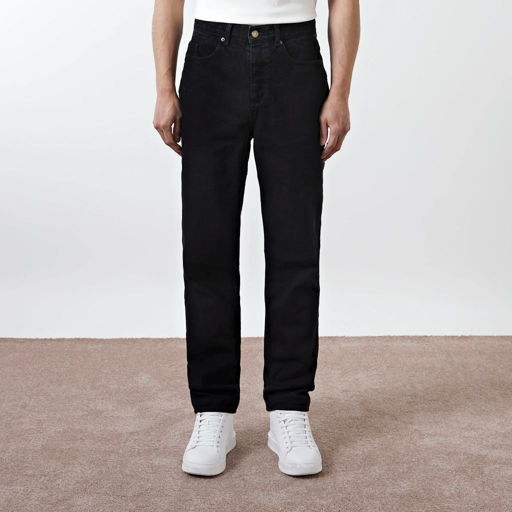 Mens River Island Black relaxed fit jeans