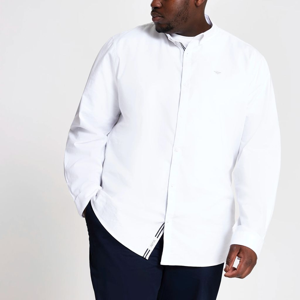 Mens River Island Big & Tall White Slim Fit Oxford Shirt