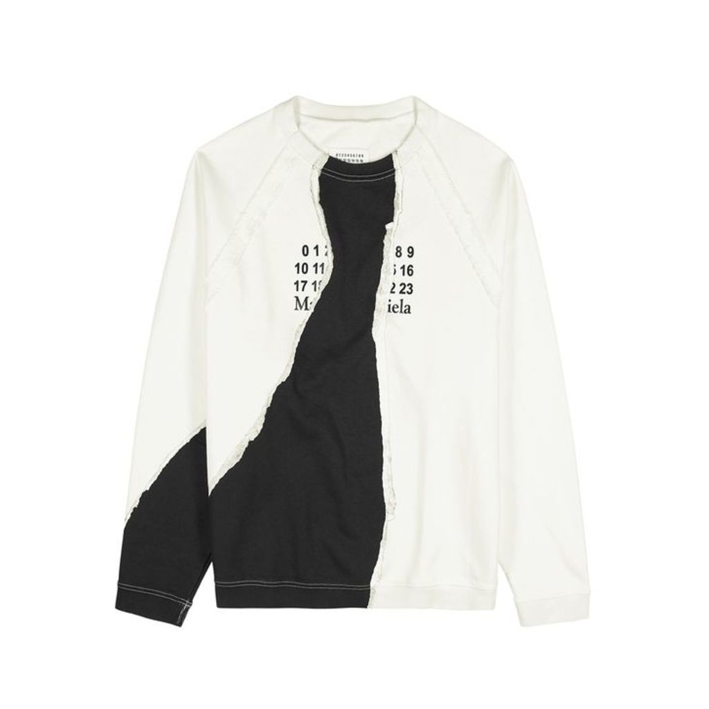 Maison Margiela Off-white Logo-print Cotton Sweatshirt