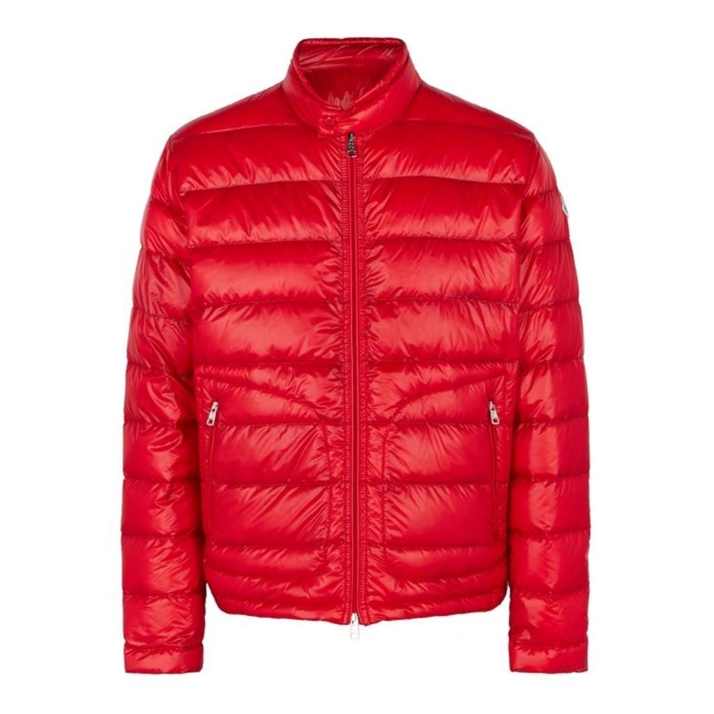 Moncler Acorus Red Quilted Shell Jacket