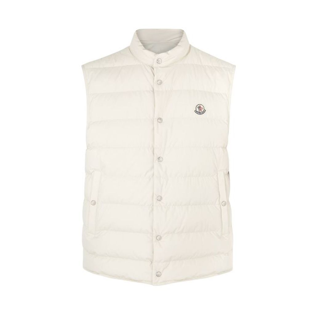 Moncler Febe Off-white Quilted Shell Gilet