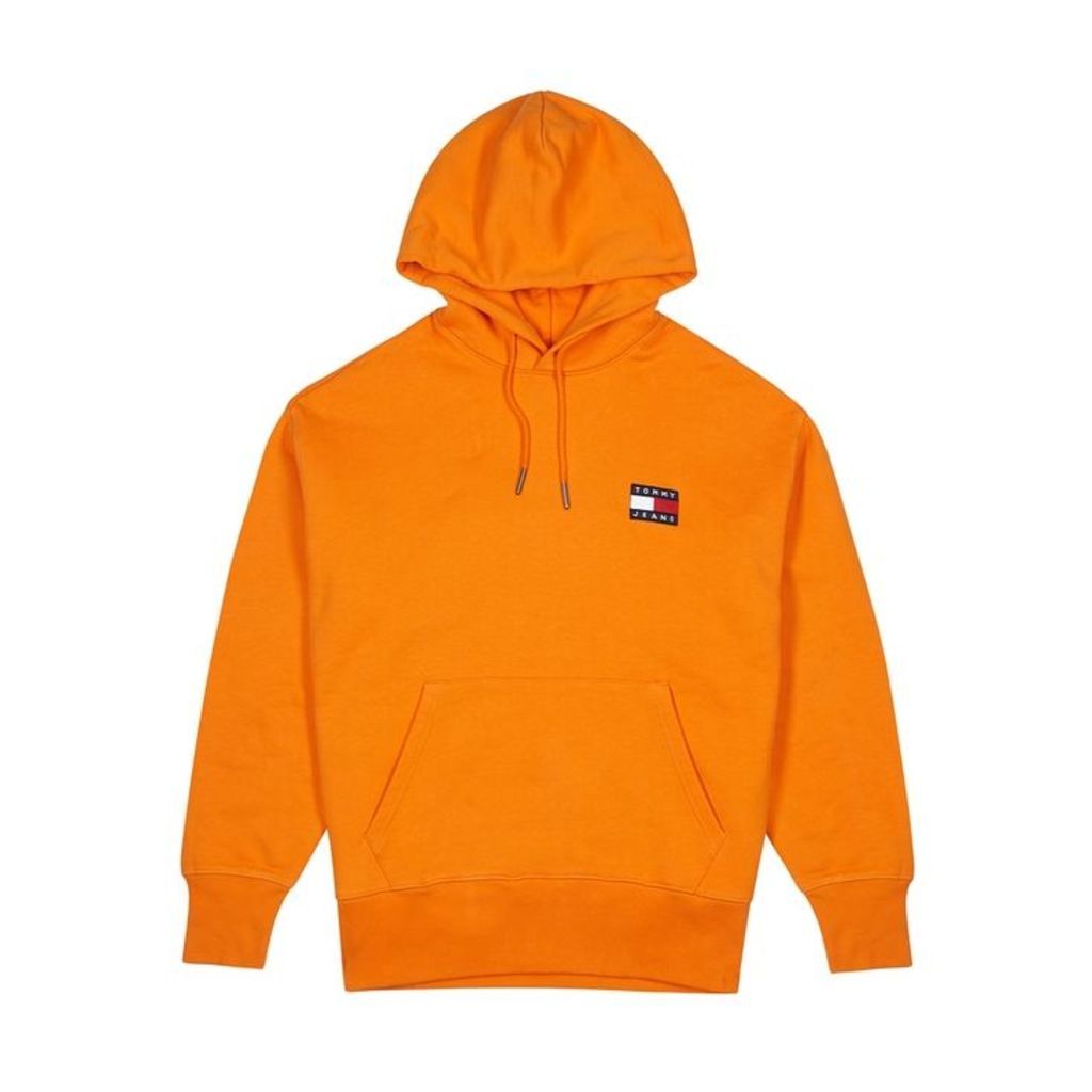Tommy Jeans Orange Hooded Cotton Sweatshirt
