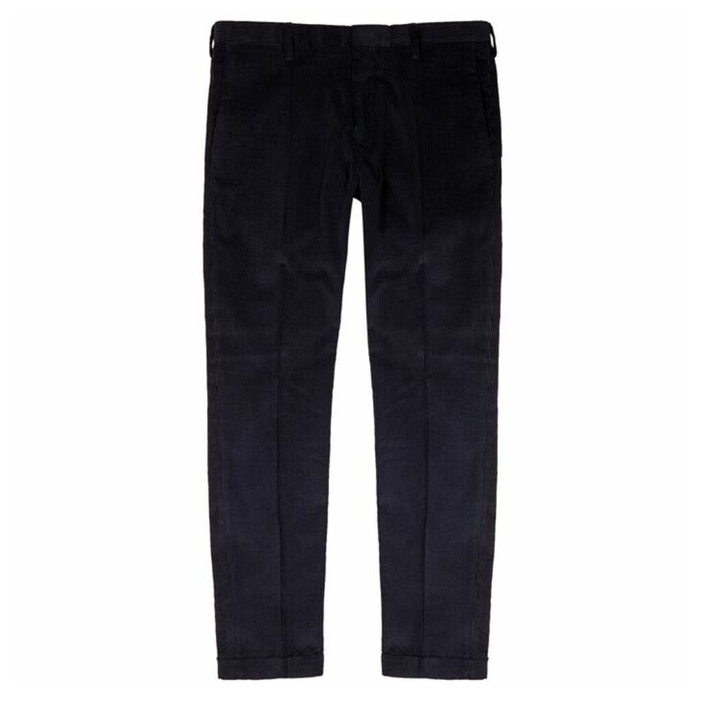 Paul Smith Navy Cotton-blend Corded Trousers