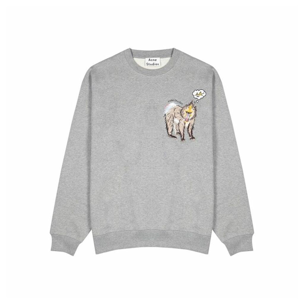Acne Studios Baboon-embroidered Cotton Sweatshirt