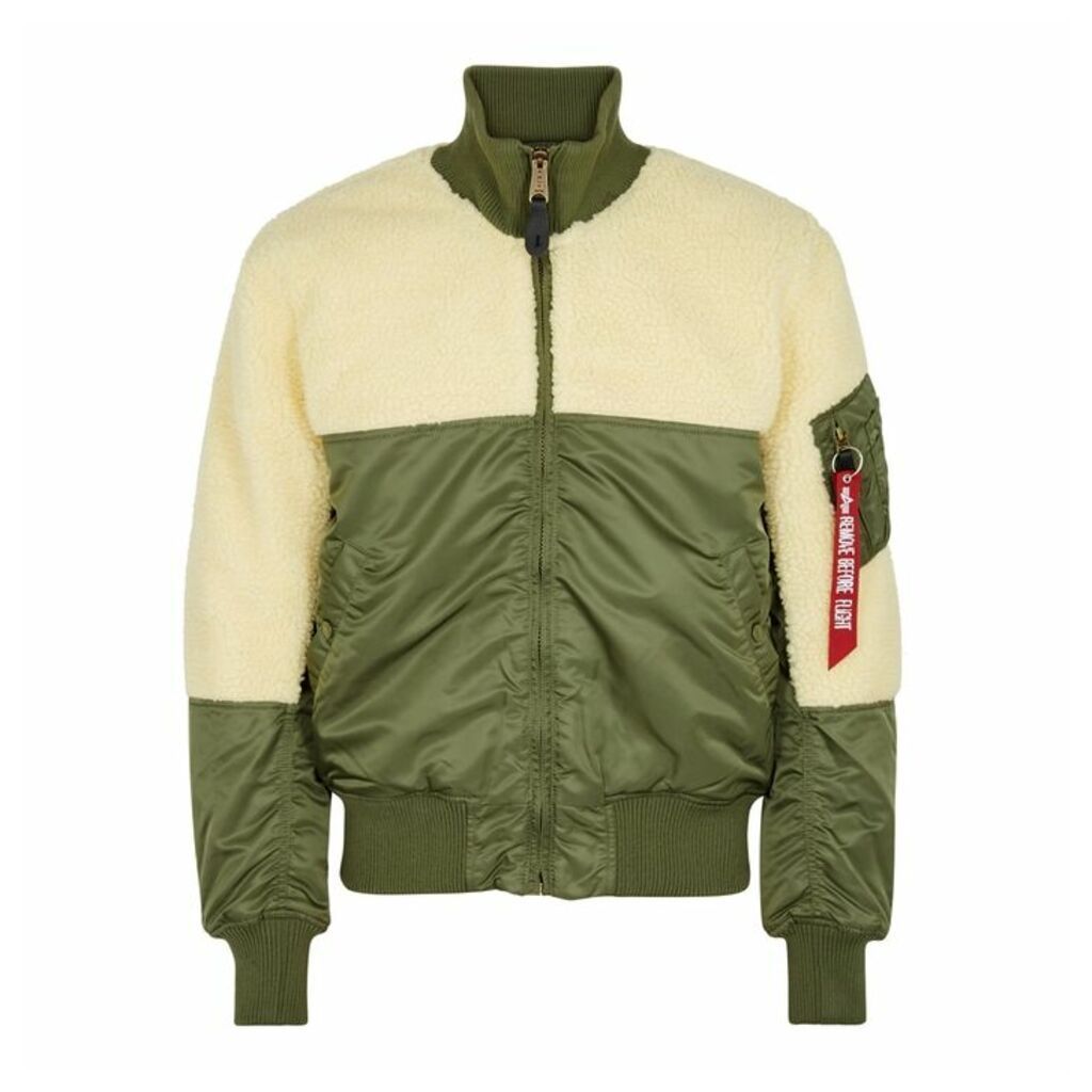 Alpha Industries Teddy Faux Shearling Shell Bomber Jacket