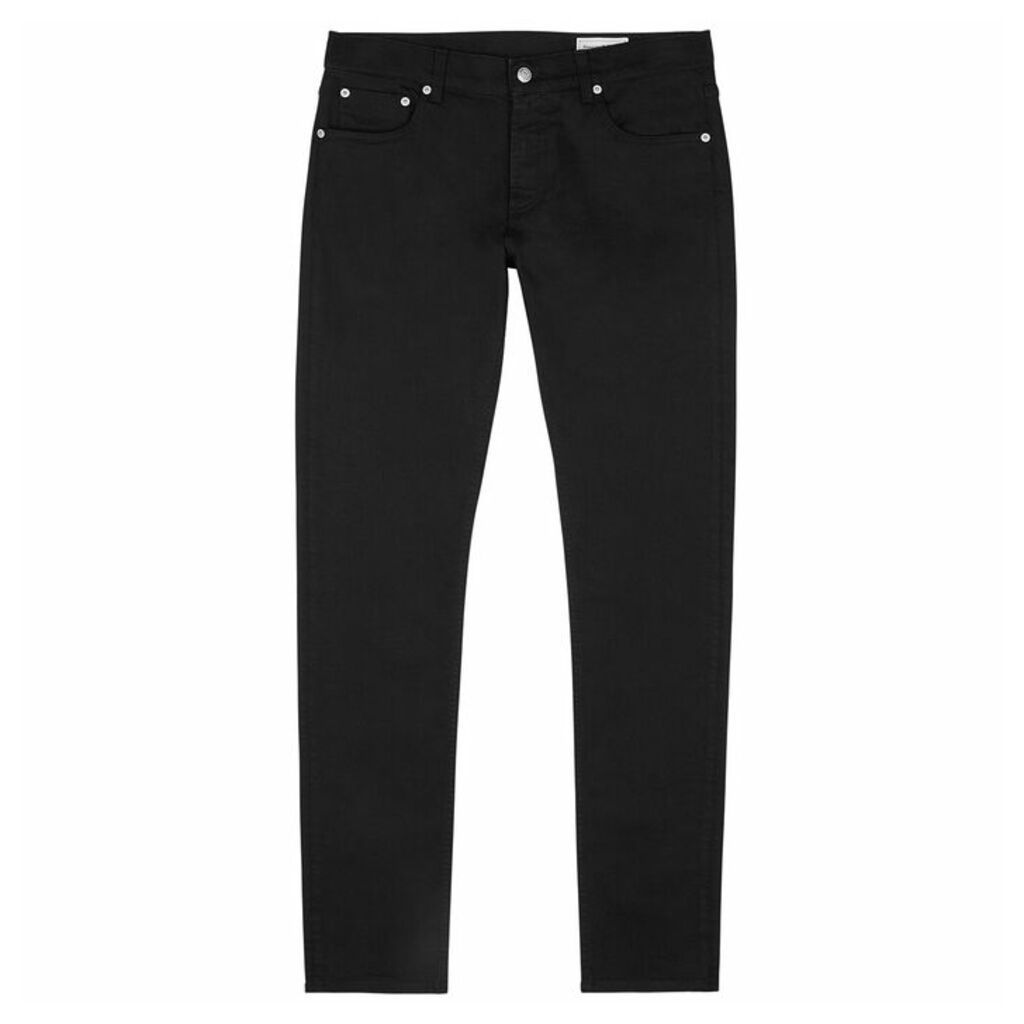 Alexander McQueen Black Embroidered Skinny Jeans