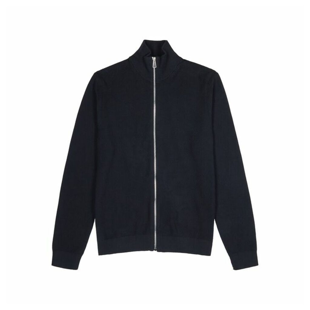 PS By Paul Smith Navy Waffle-knit Cotton Jacket