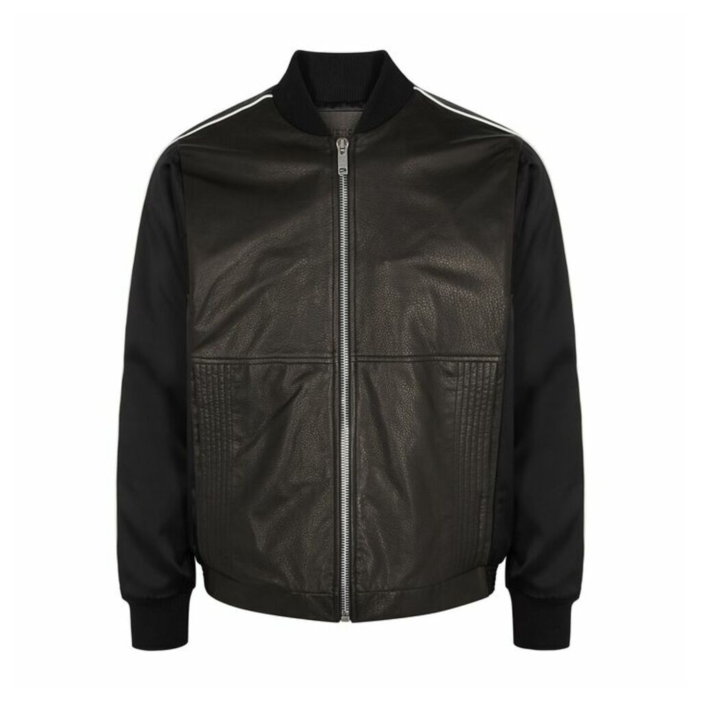 Givenchy Satin And Leather Bomber Jacket