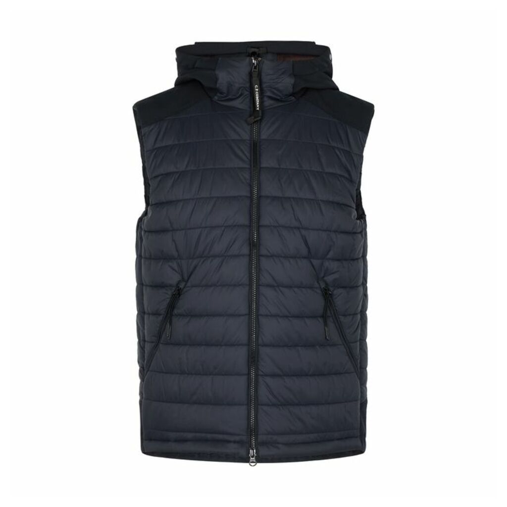 C.P. Company Navy Goggle Quilted Shell Gilet