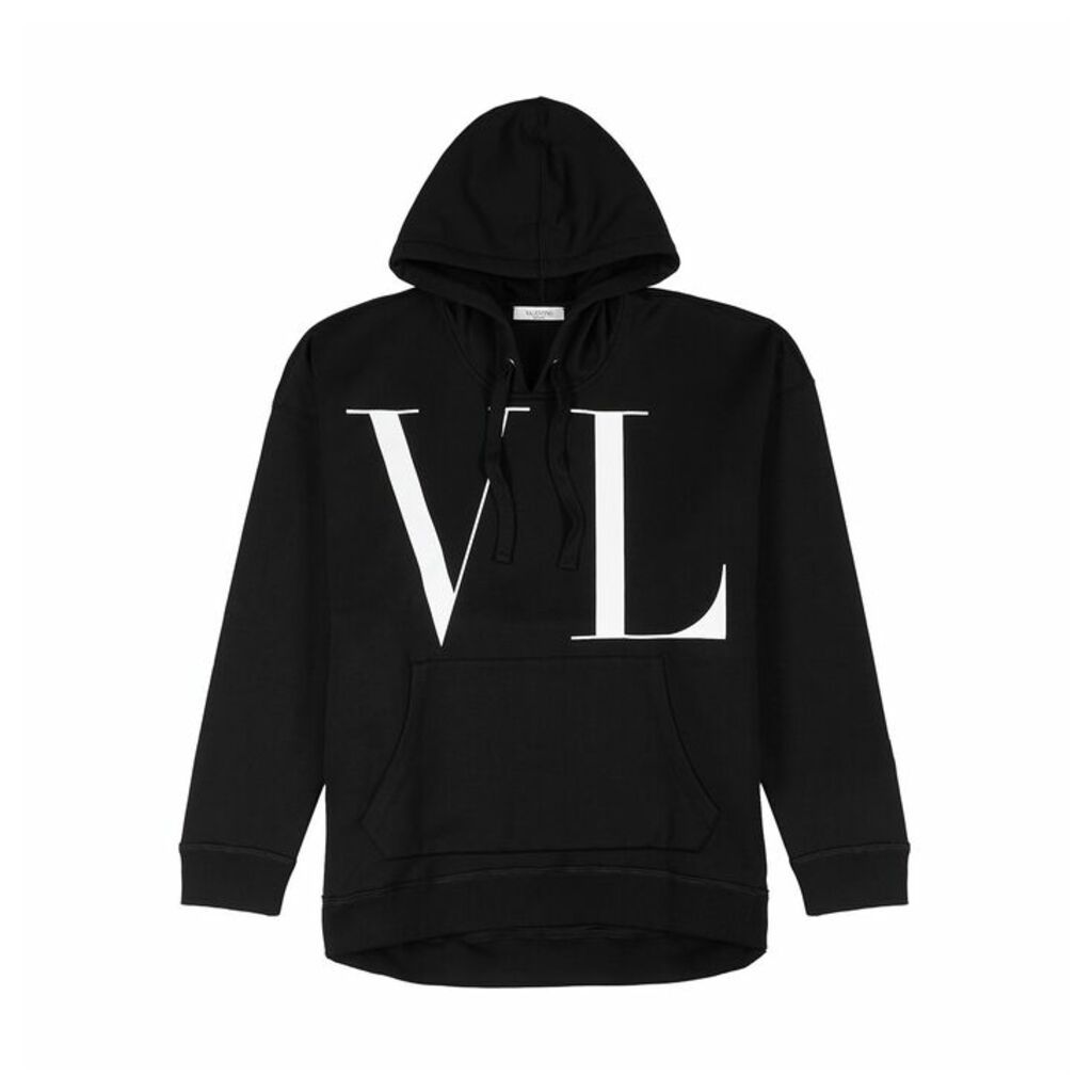 Valentino VLTN-print Hooded Jersey Sweatshirt