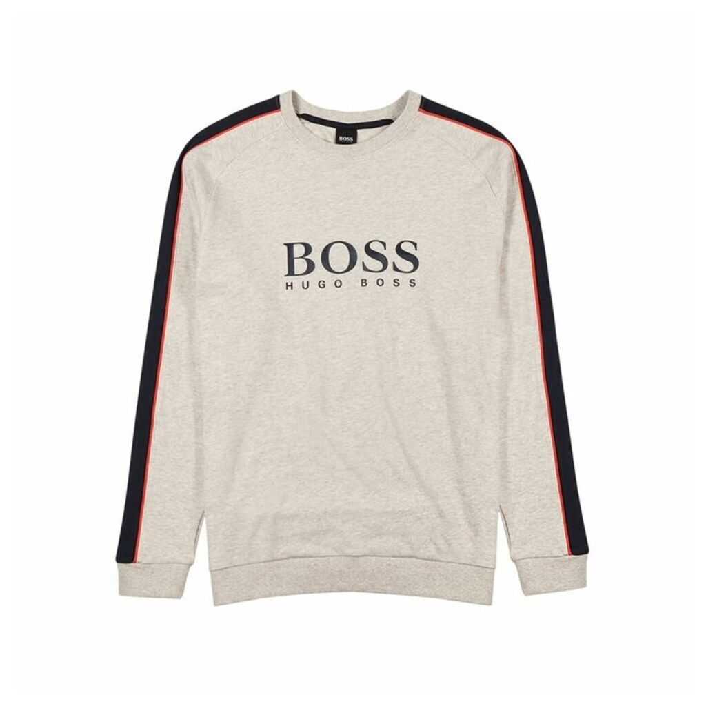 BOSS Stone Logo Cotton Sweatshirt