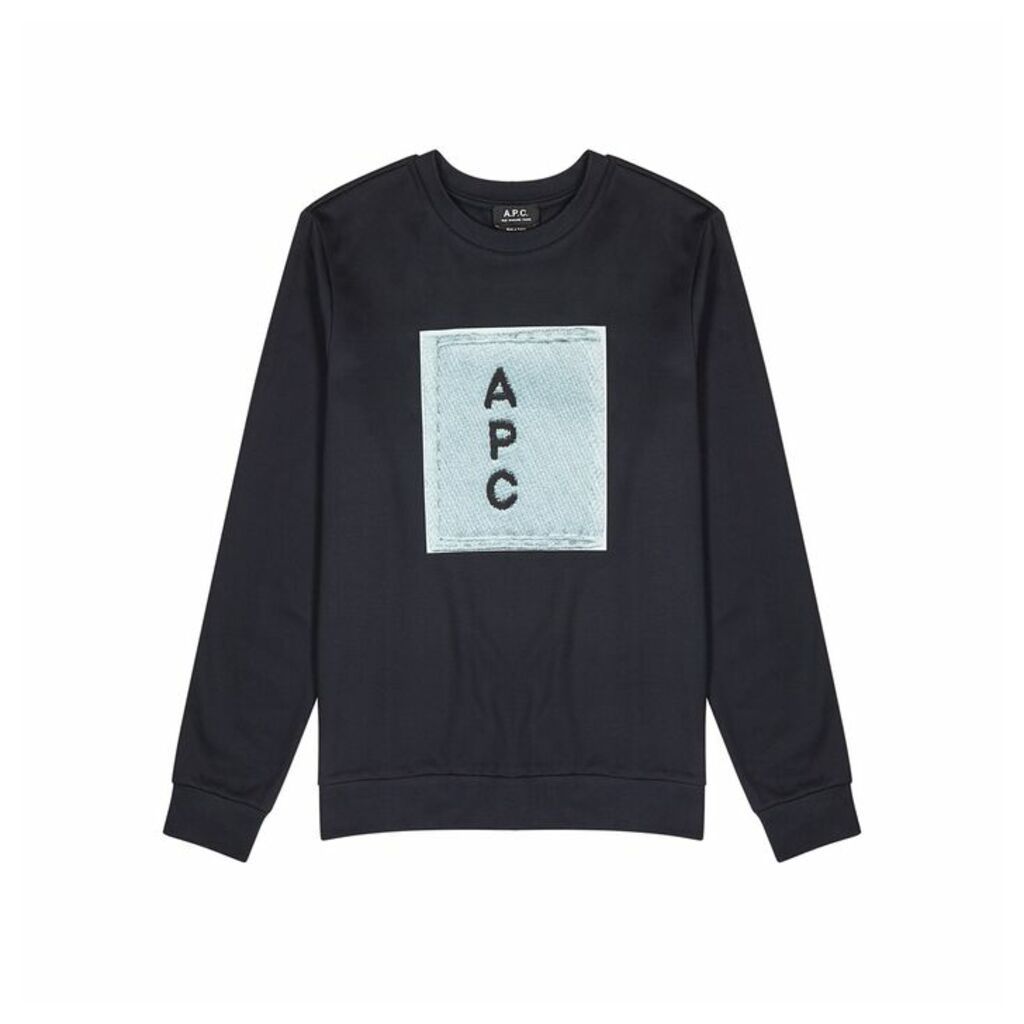 A.P.C. Navy Cotton-jersey Sweatshirt