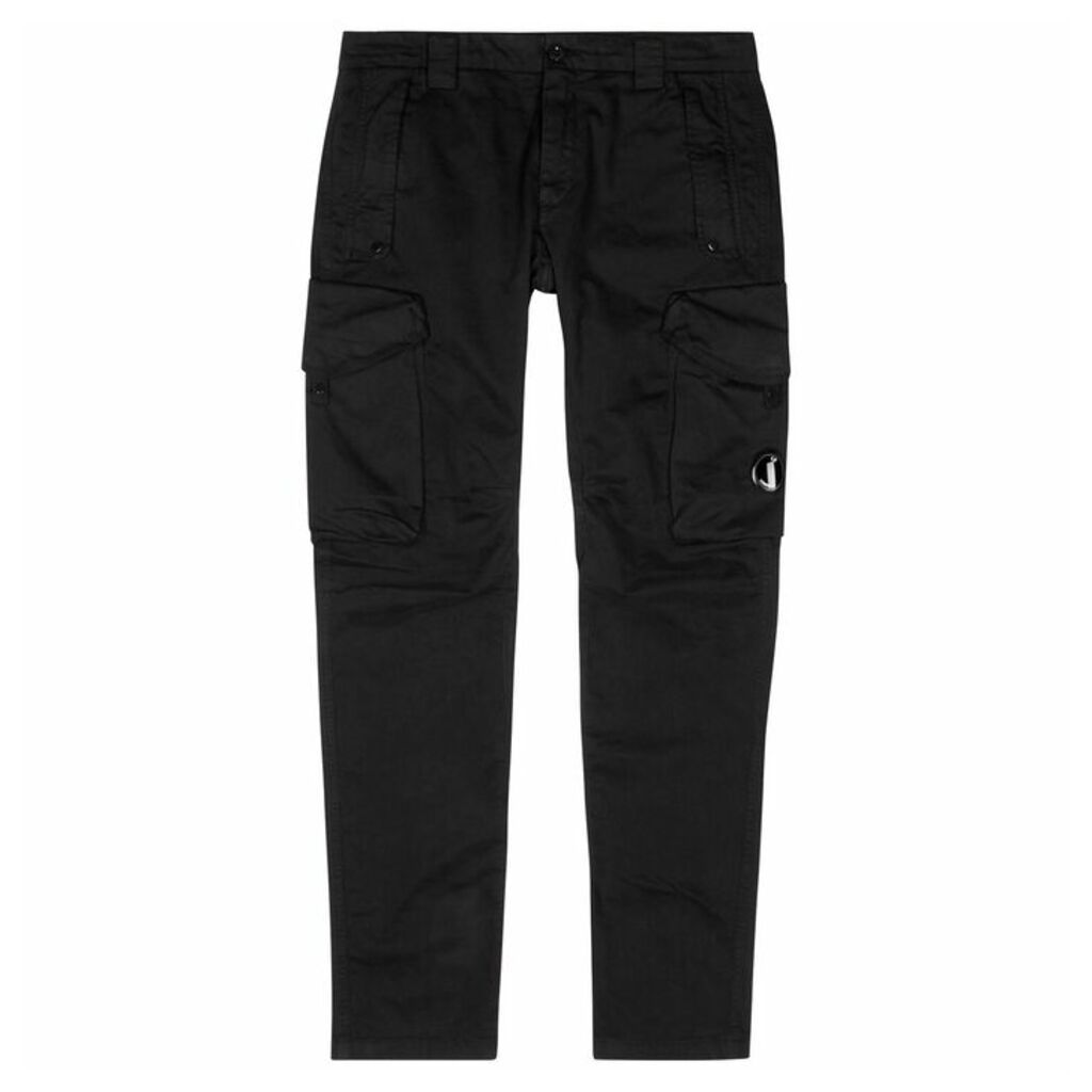 C.P. Company Black Stretch-cotton Trousers