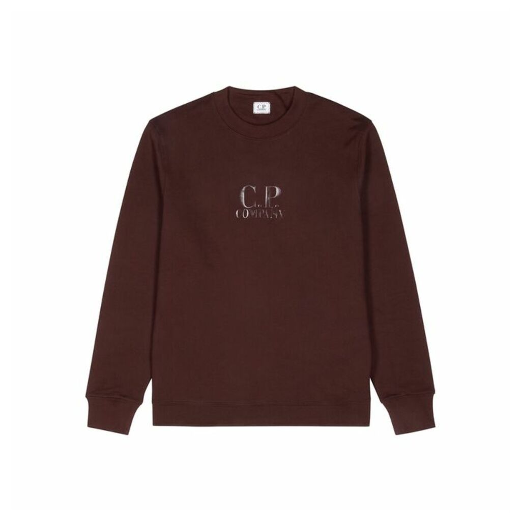 C.P. Company Burgandy Logo-print Cotton Sweatshirt