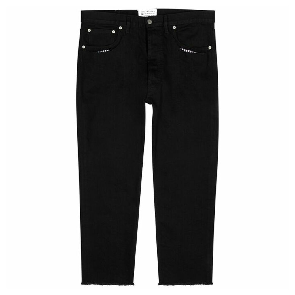 Maison Margiela Black Distressed Straight-leg Jeans