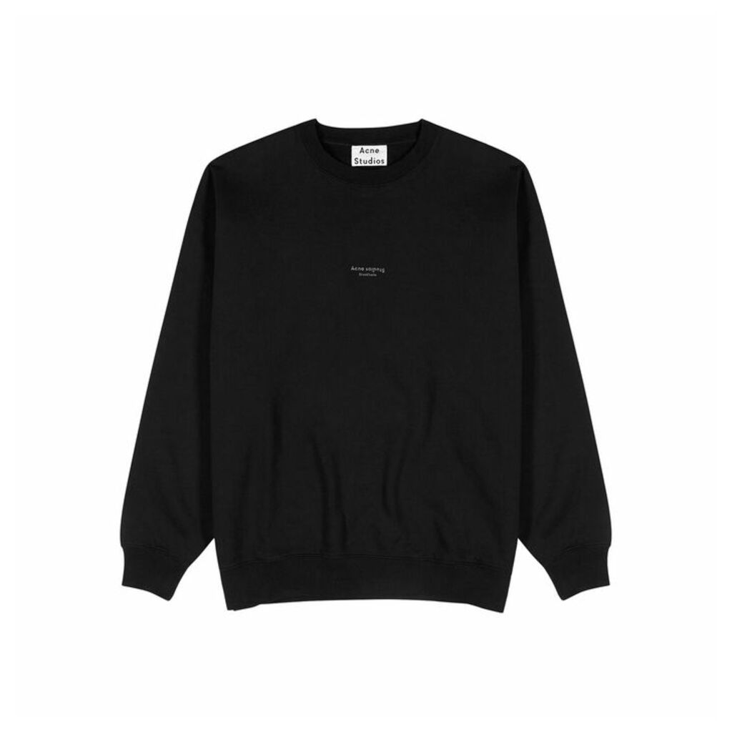 Acne Studios Femke Black Logo Jersey Sweatshirt