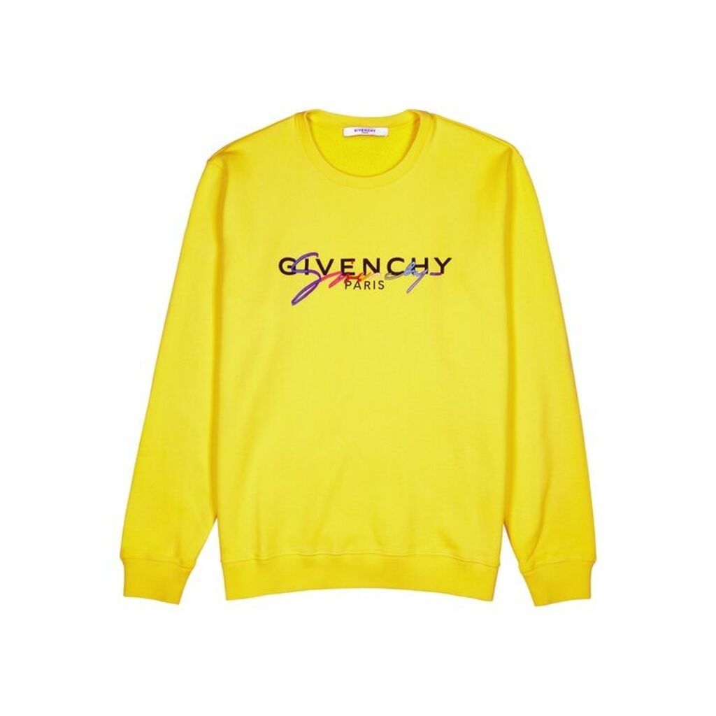 Givenchy Yellow Logo Cotton Sweatshirt