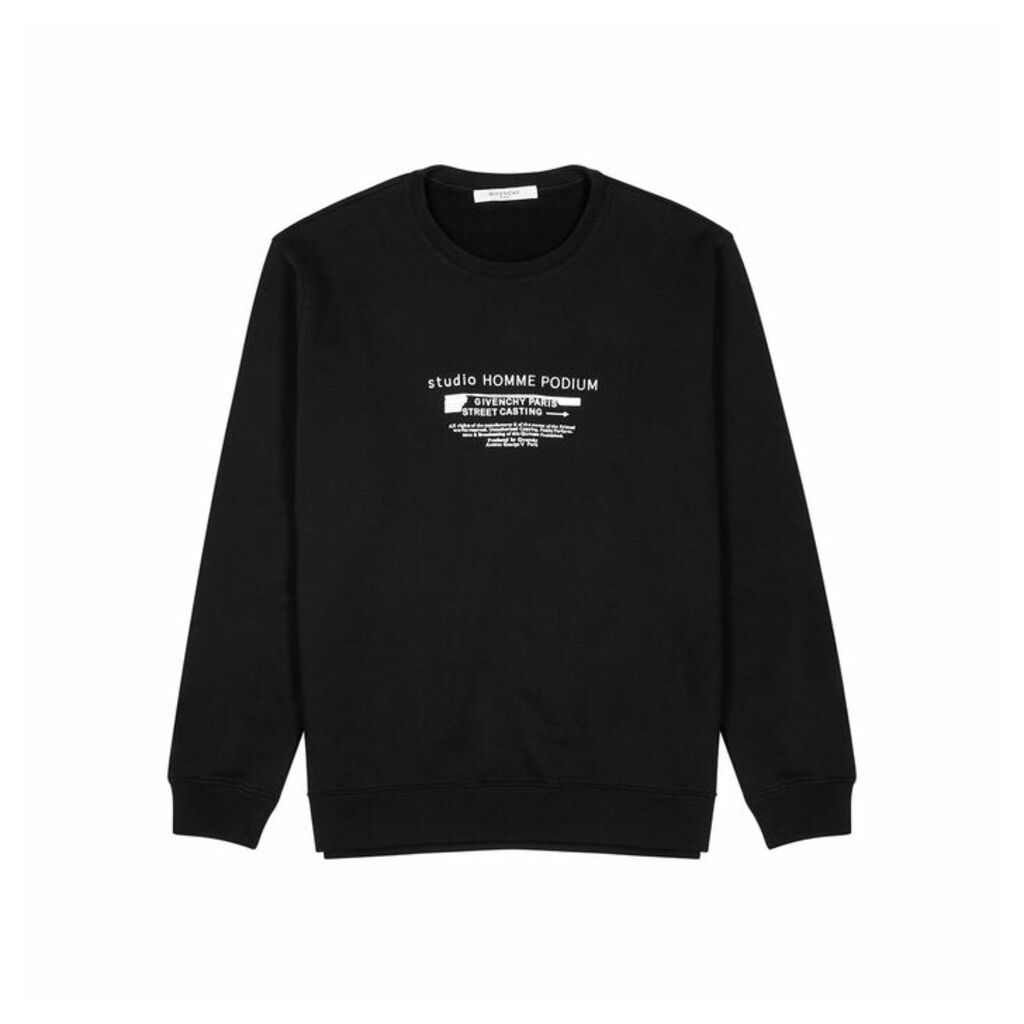 Givenchy Black Printed Cotton Sweatshirt