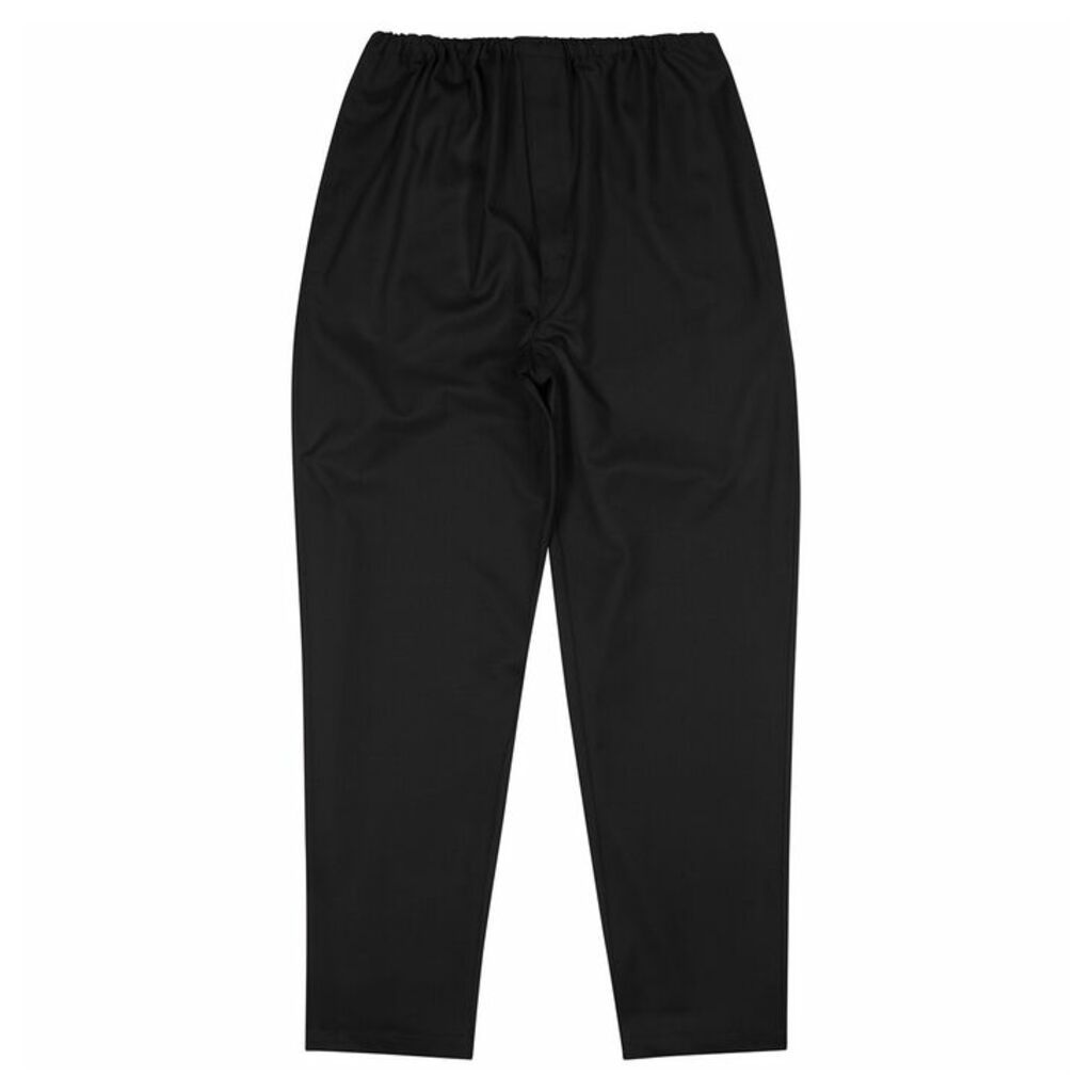 Lemaire Black Straight-leg Wool Trousers