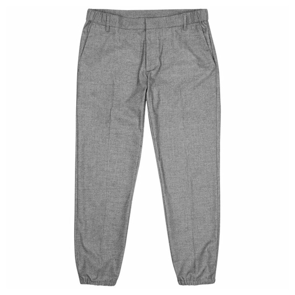 Emporio Armani Grey Fine-knit Trousers