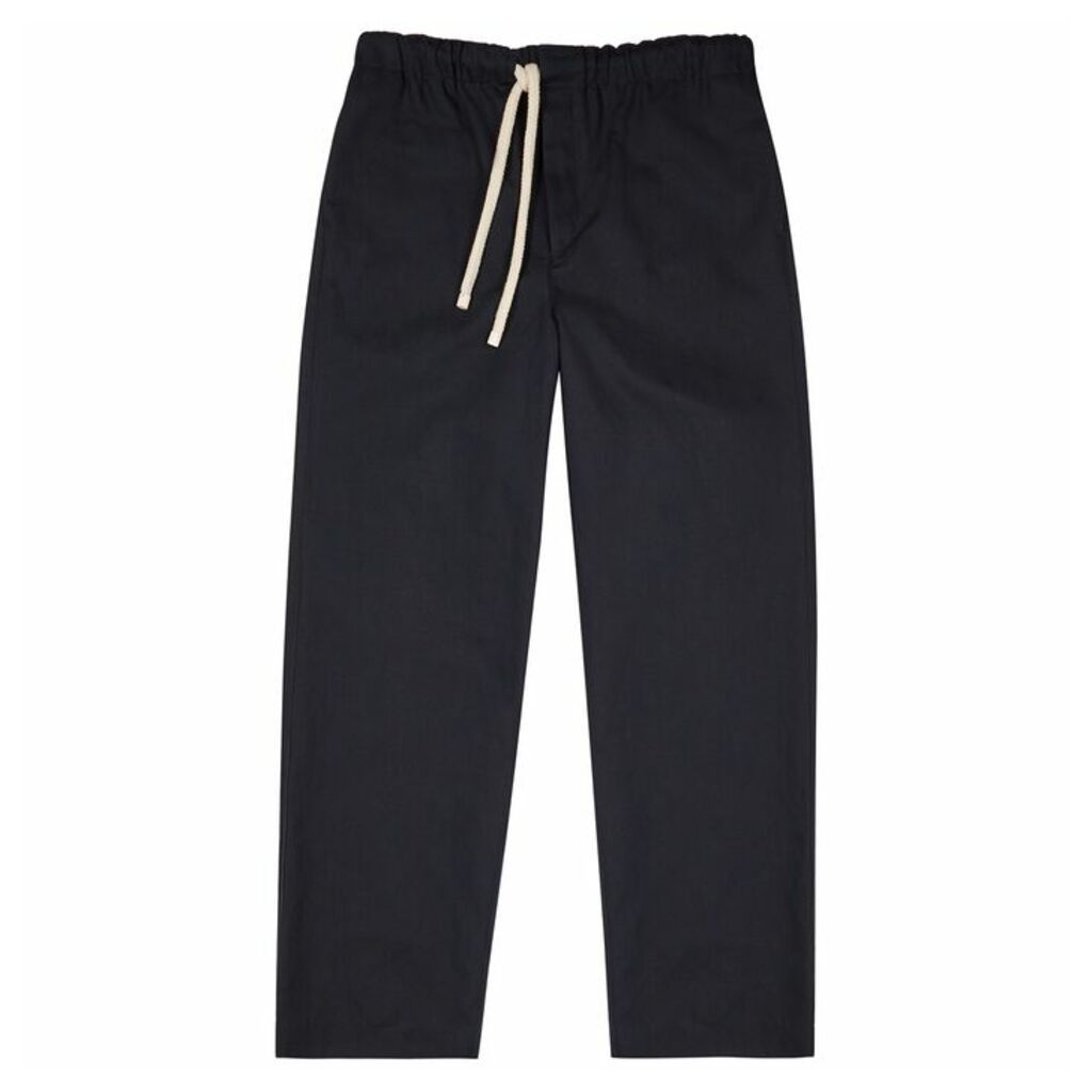 Loewe Navy Cotton-blend Trousers