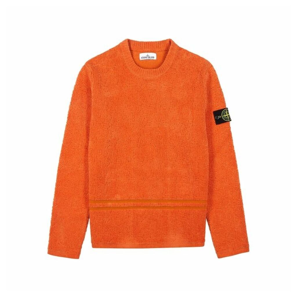Stone Island Orange Chenille Sweatshirt