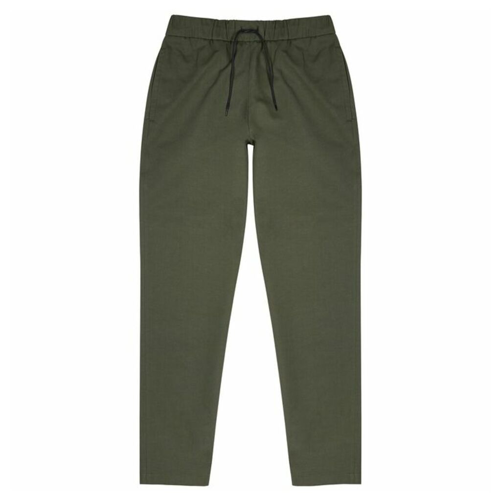 A.P.C. Kaplan Army Green Cotton-blend Trousers