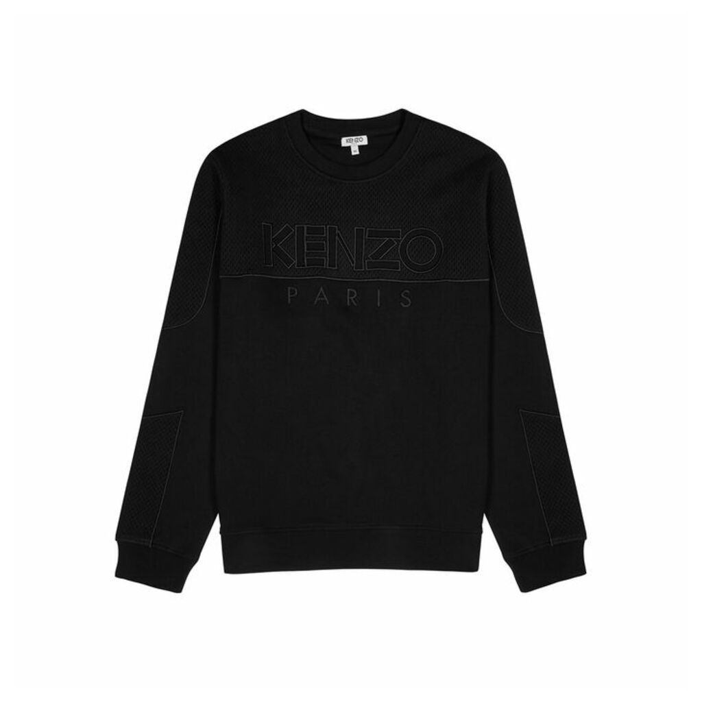 Kenzo Black Panelled Cotton Sweatshirt