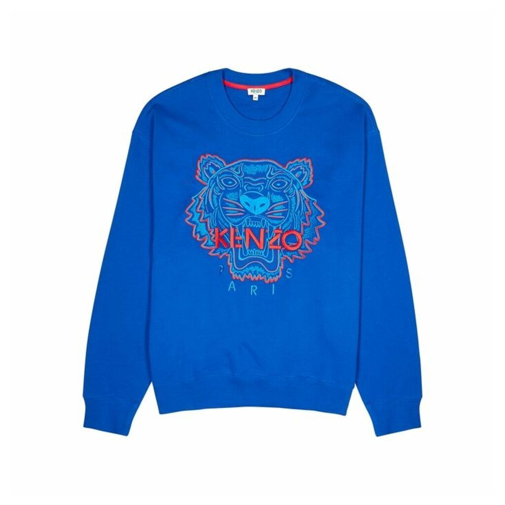 Kenzo Icon Tiger-embroidered Cotton Sweatshirt