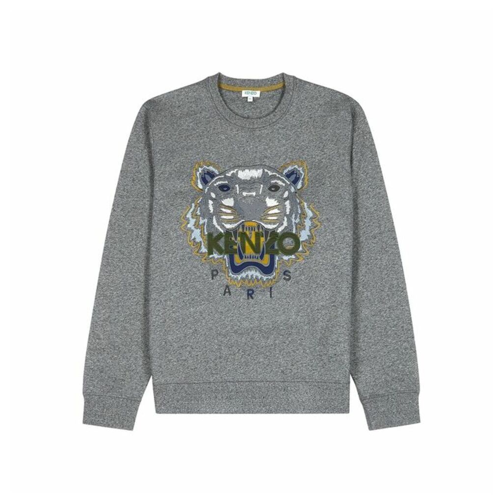 Kenzo Icon Tiger-embroidered Cotton Sweatshirt