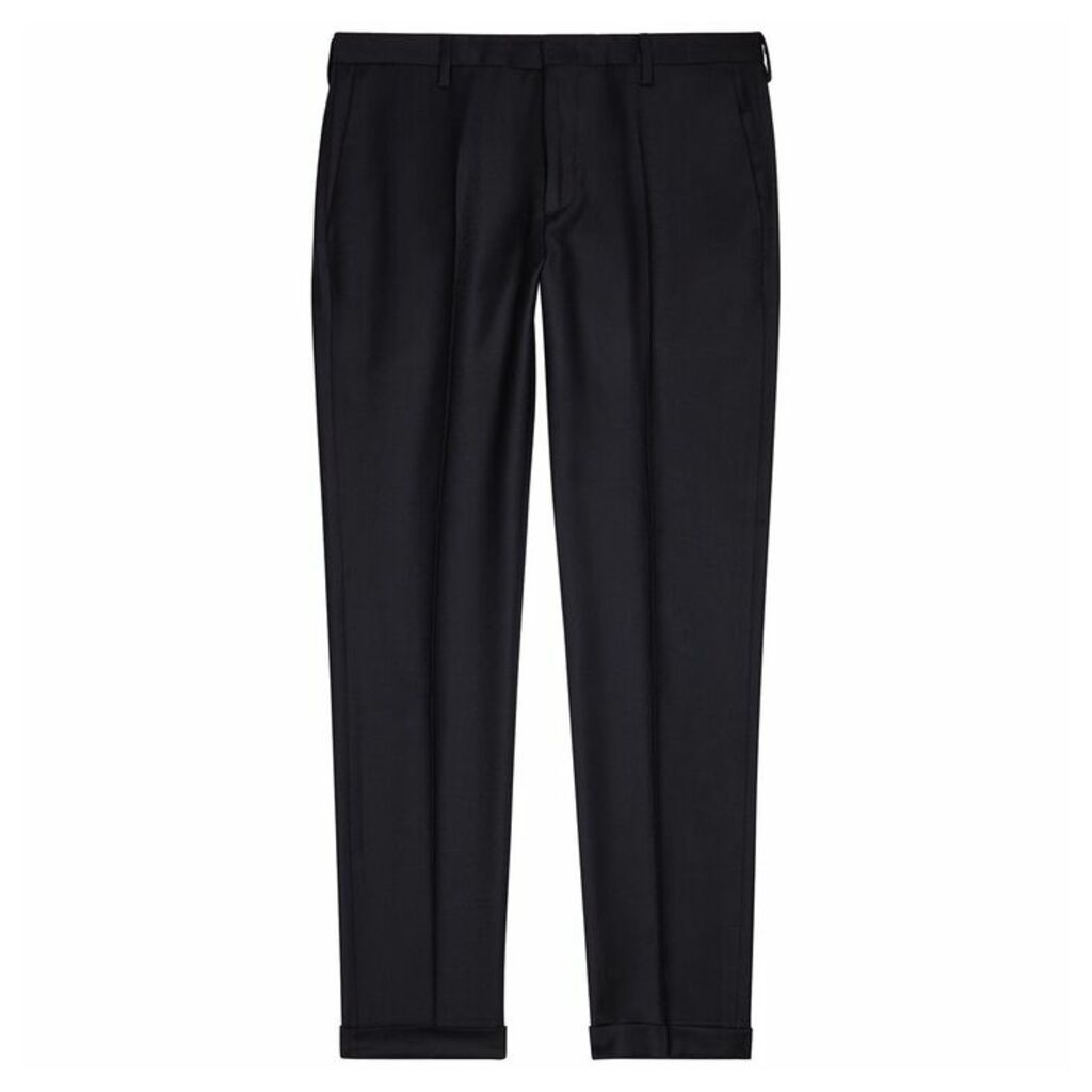 Paul Smith Navy Wool-blend Trousers