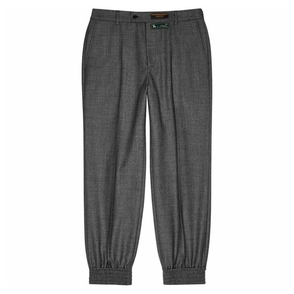 Gucci Grey Relaxed Wool Trousers