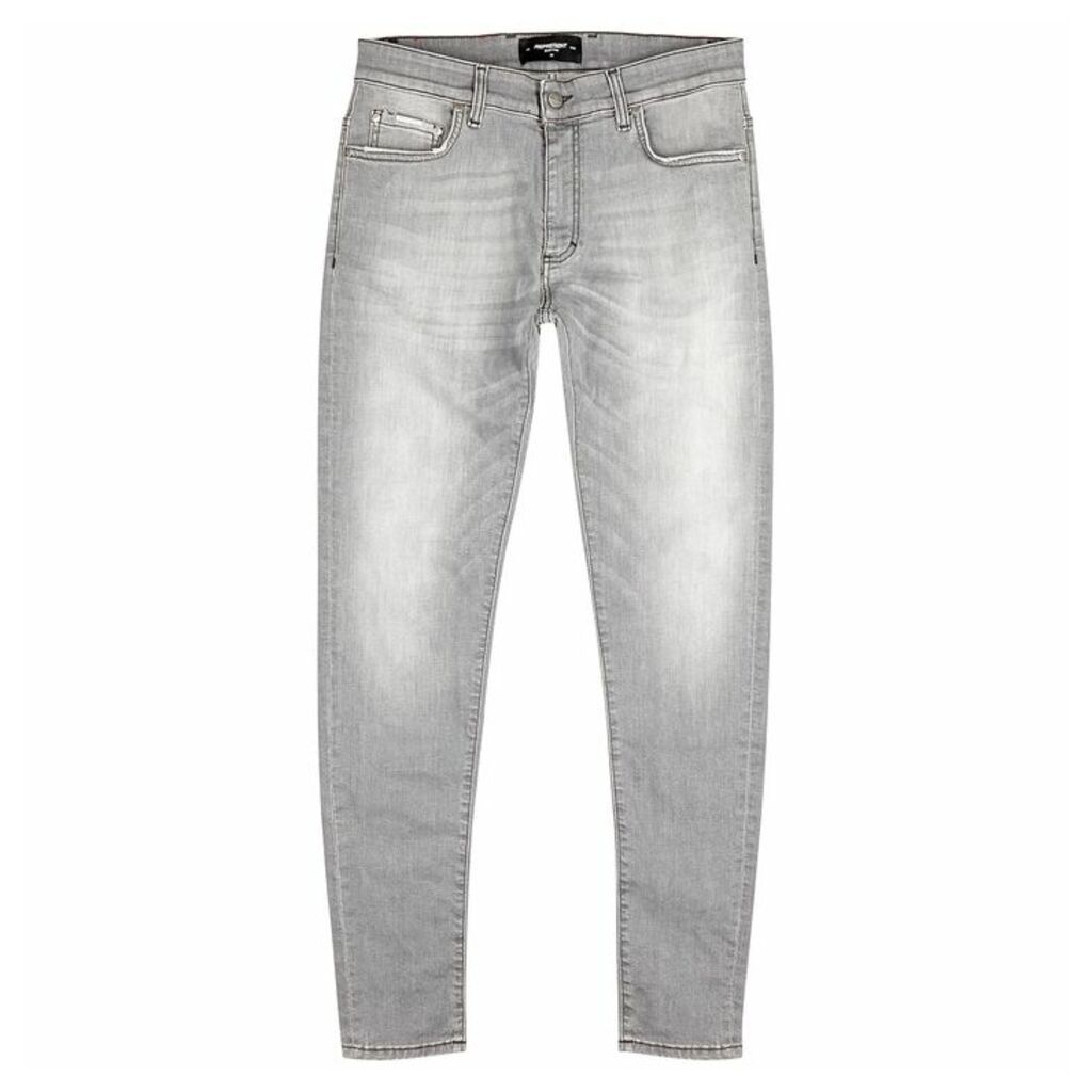 Represent Essential Grey Straight-leg Jeans