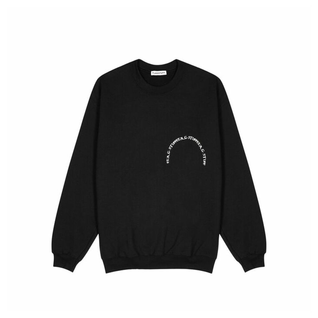 Flagstuff Black Printed Jersey Sweatshirt
