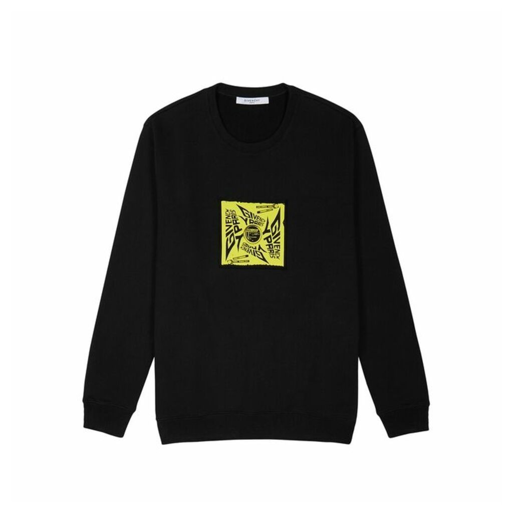 Givenchy Black Logo-print Cotton Sweatshirt