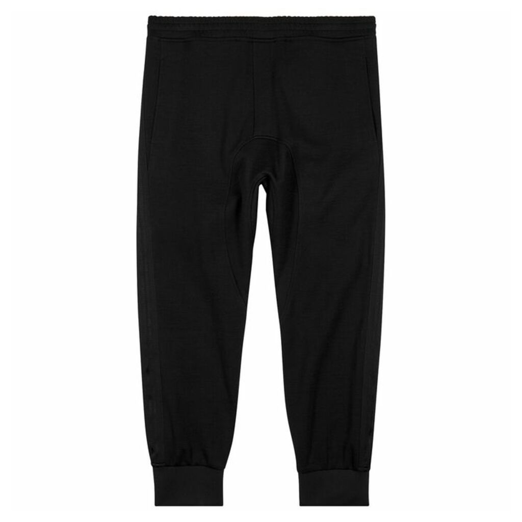 Neil Barrett Black Wool And Jersey-blend Sweatpants