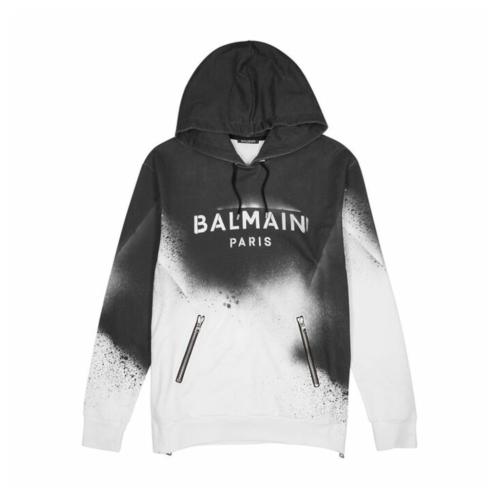 Balmain Logo-print Hooded Cotton Sweatshirt