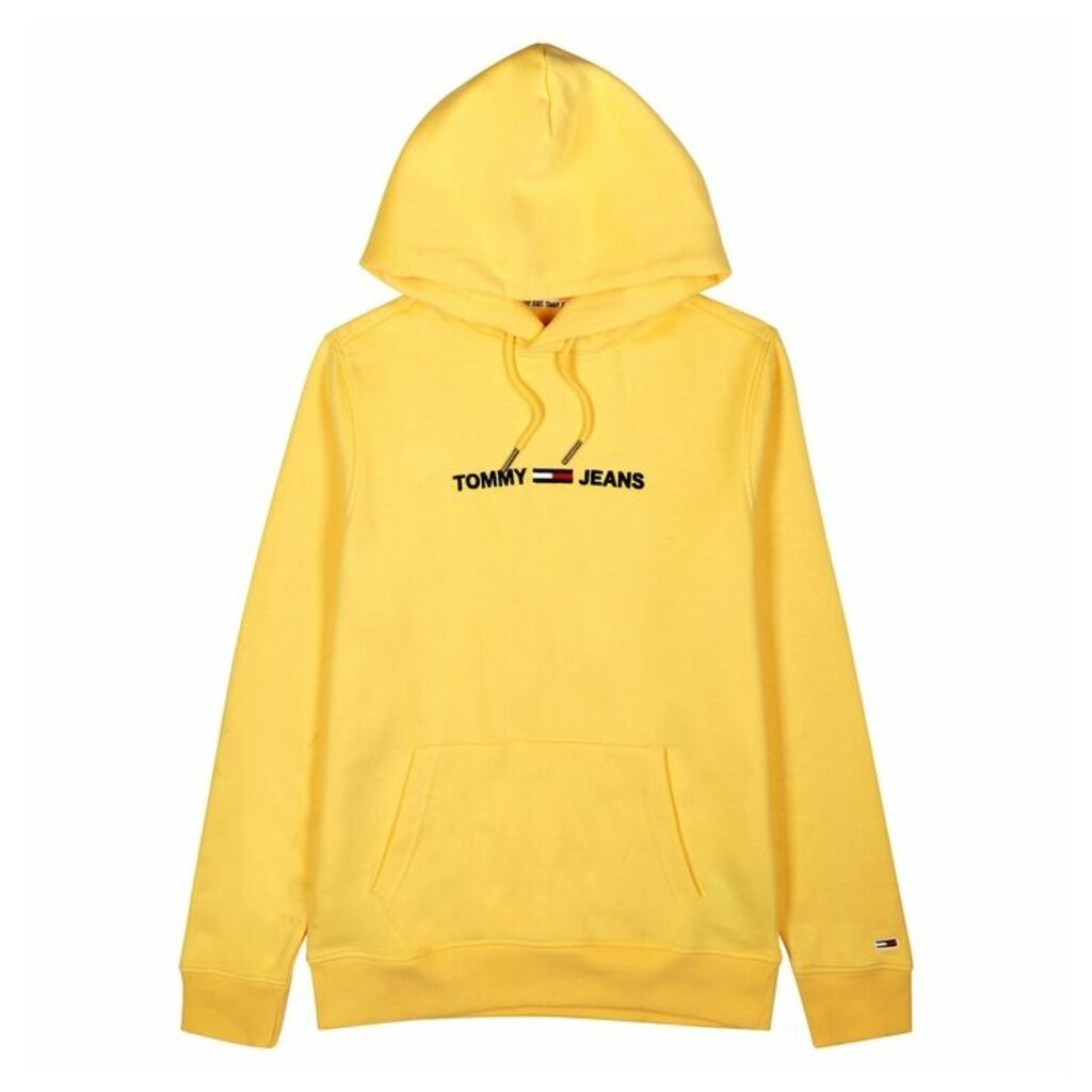 Tommy Jeans Yellow Logo-embroidered Cotton Sweatshirt