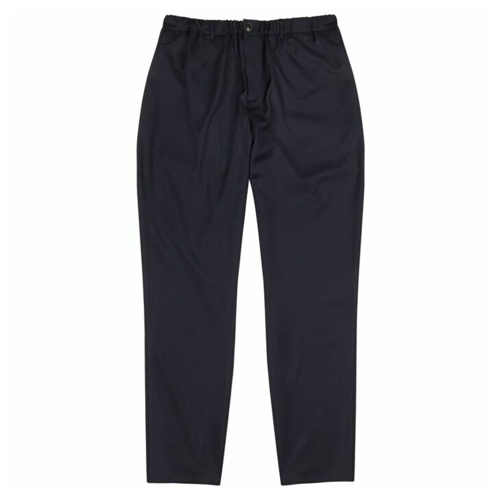 A Kind Of Guise Navy Tapered Wool Trousers