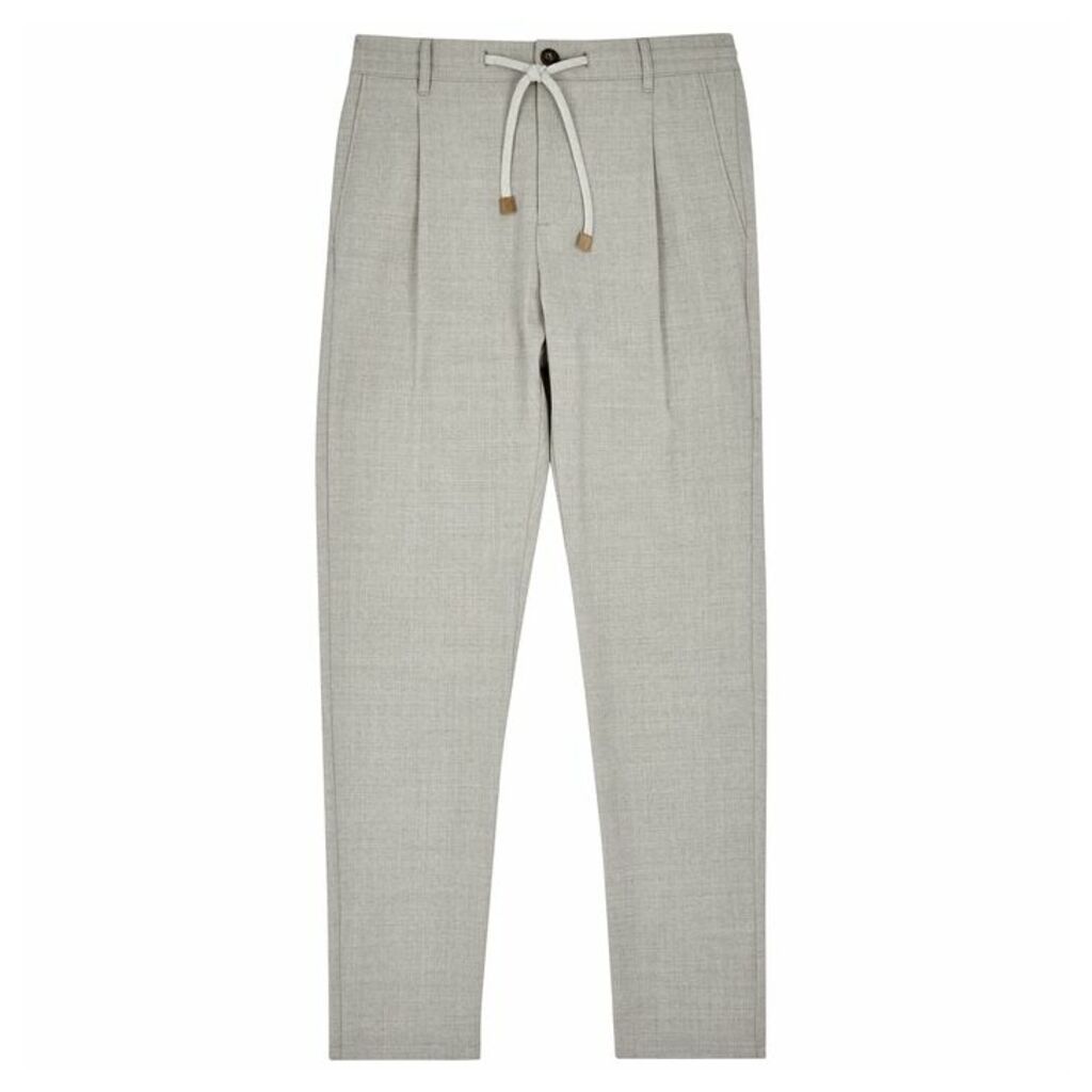 Eleventy Grey Wool-blend Trousers