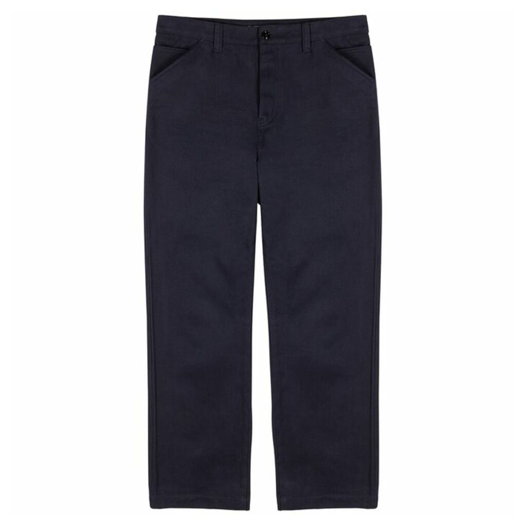 Acne Studios Aleq Navy Cotton-twill Trousers