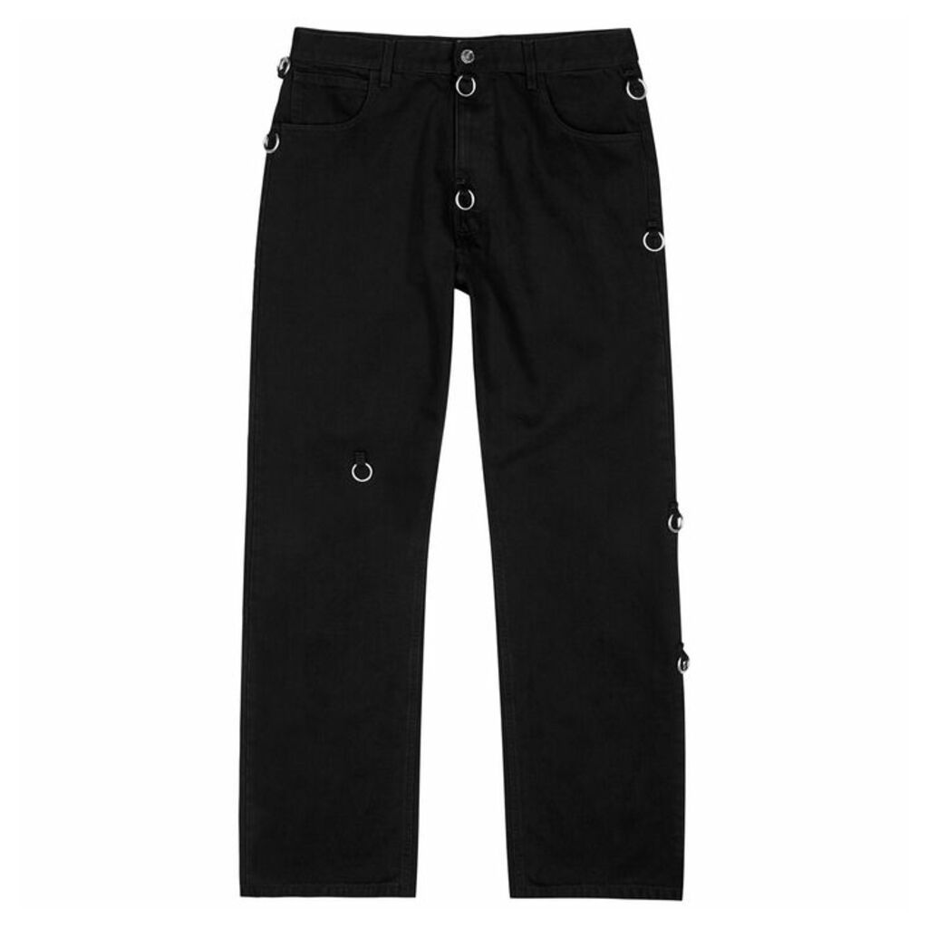 Raf Simons Black Ring-embellished Jeans