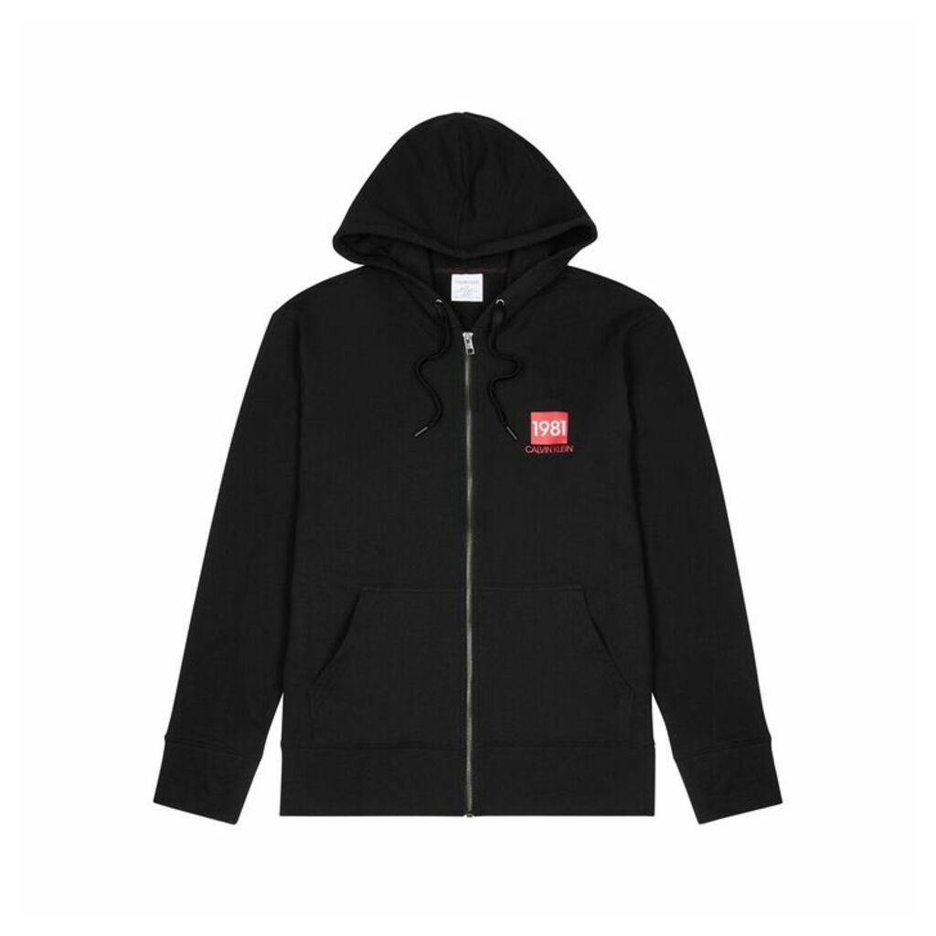 Calvin Klein Black Hooded Stretch-cotton Jacket