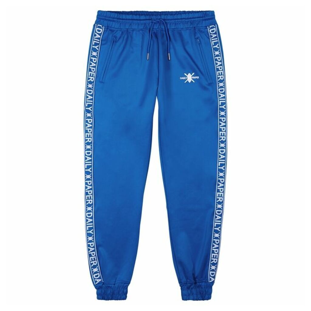 Daily Paper Blue Logo-jacquard Stretch-jersey Sweatpants