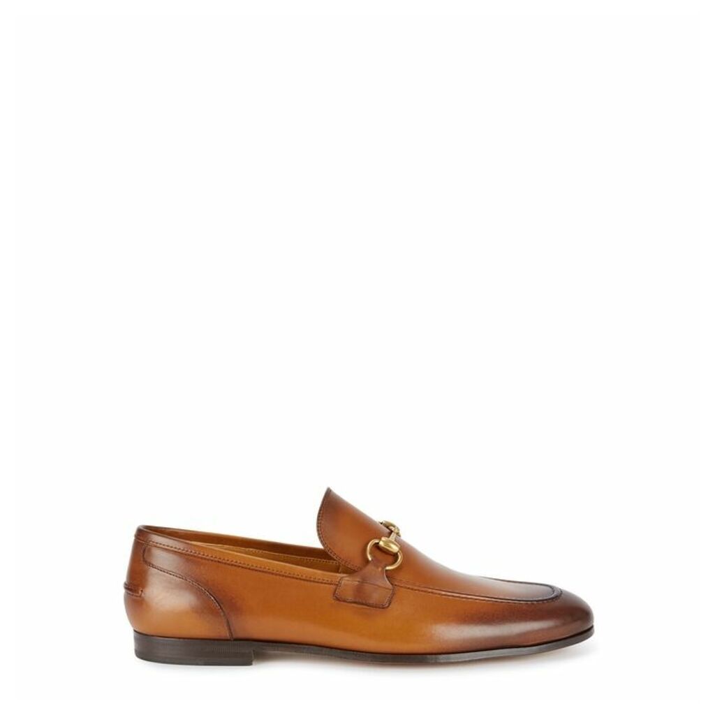 Gucci Jordaan Burnished Leather Loafers