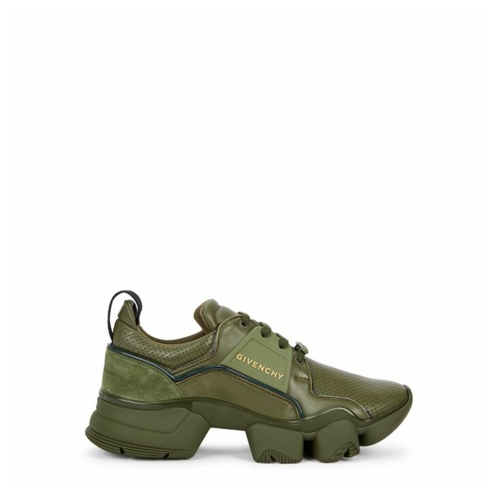 Givenchy Jaw Olive Leather Sneakers